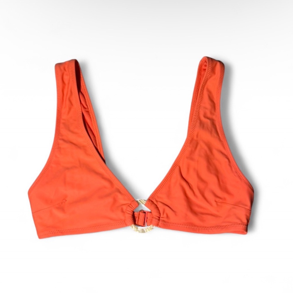 Aerie orange scoop bikini top with ring Size M 🪷